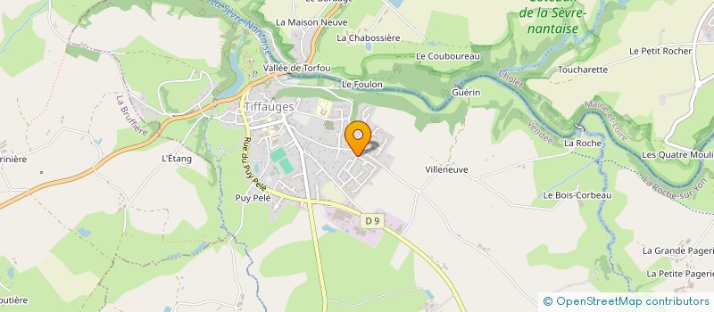 localisation de l'entreprise SCI DUJARDIN  TIFFAUGES