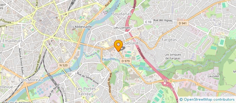 localisation de l'entreprise SCI DULILOC à LIMOGES