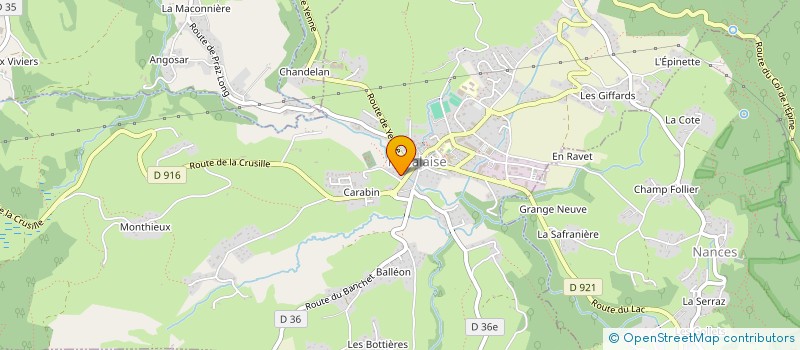 localisation de l'entreprise SCI DULLIN  NOVALAISE