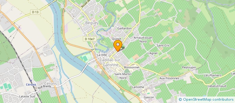 localisation de l'entreprise SCI DULONG CHAMINADE  CADILLAC-SUR-GARONNE