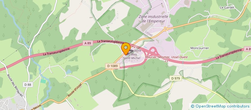 localisation de l'entreprise SCI DUMAS à USSEL