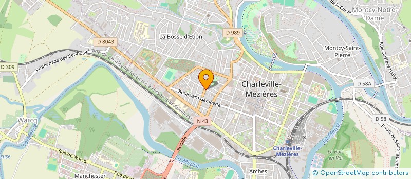 localisation de l'entreprise SCI DUMONT-FROUSSART - LE PORT à CHARLEVILLE-MEZIERES