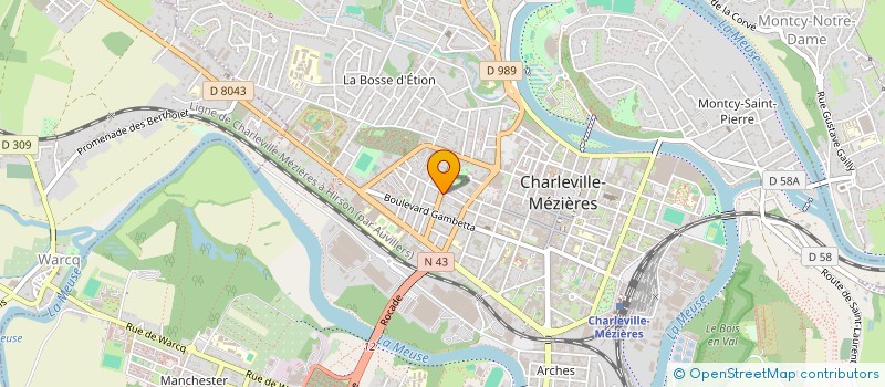 localisation de l'entreprise SCI DUMONT-FROUSSART PLEIN-SUD  CHARLEVILLE-MEZIERES