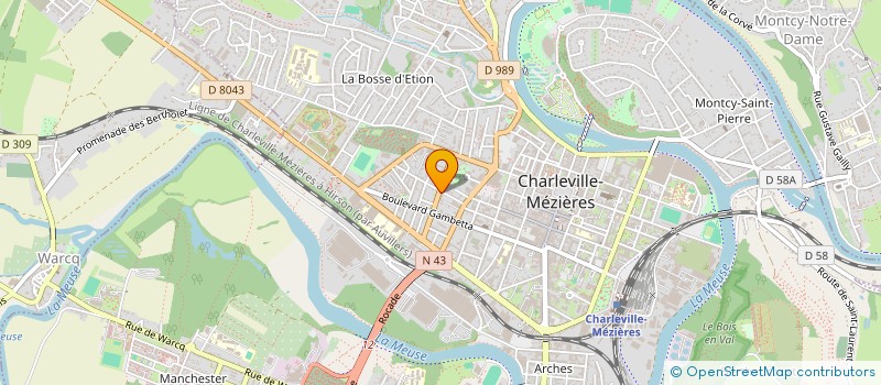 localisation de l'entreprise SCI DUMONT FROUSSART SEDAN LECLERC à CHARLEVILLE-MEZIERES