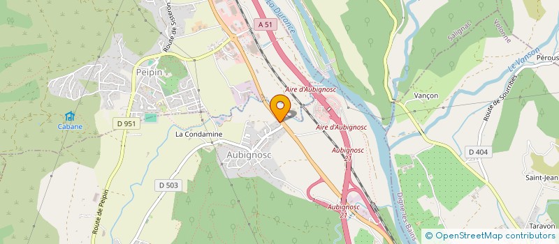 localisation de l'entreprise SCI DUMONTI à AUBIGNOSC