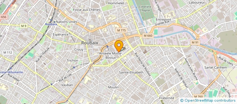 localisation de l'entreprise SCI DUNANT 18  ROUBAIX