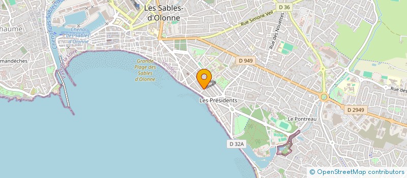 localisation de l'entreprise SCI DUNE-OCEAN à LES SABLES D'OLONNE