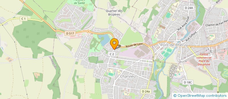 localisation de l'entreprise SCI DUNLY  CHARVIEU-CHAVAGNEUX