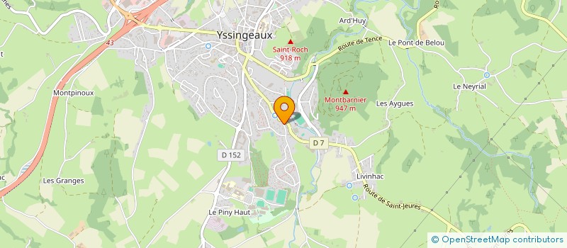 localisation de l'entreprise SCI DUNYA  YSSINGEAUX