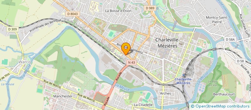 localisation de l'entreprise SCI DUO à CHARLEVILLE-MEZIERES