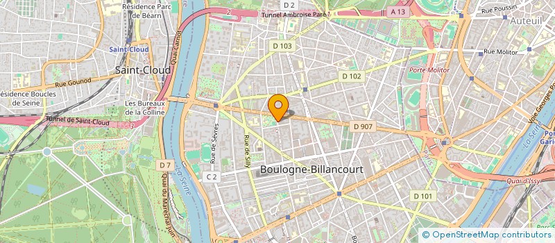 localisation de l'entreprise SCI DUPARKING à BOULOGNE-BILLANCOURT