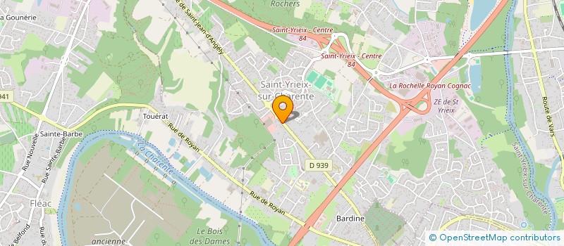localisation de l'entreprise SCI DUPLACEAU à SAINT-YRIEIX-SUR-CHARENTE