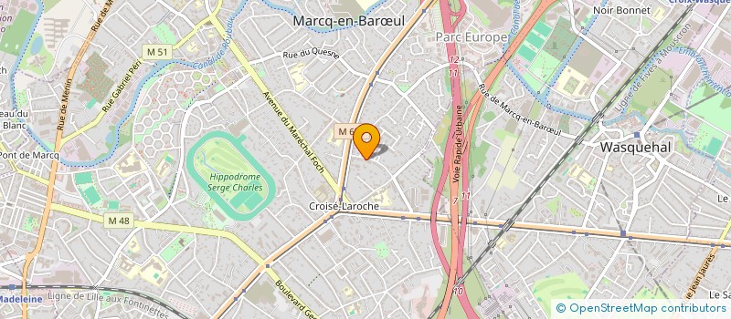 localisation de l'entreprise SCI DUPONCHAR à MARCQ-EN-BARŒUL