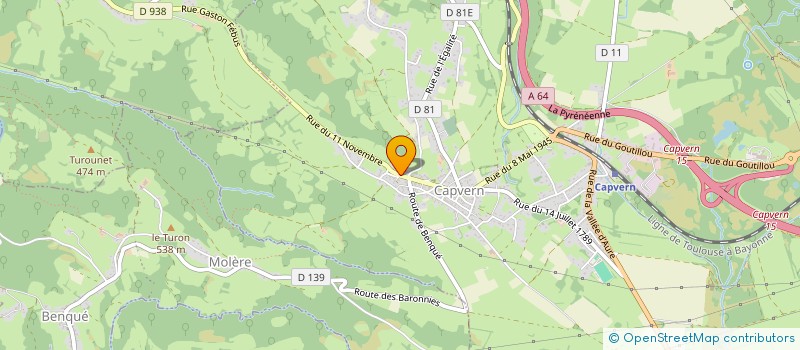 localisation de l'entreprise SCI DUPOUTS  CAPVERN