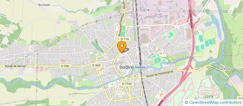 localisation de l'entreprise SCI DUPRAT  ISSOIRE