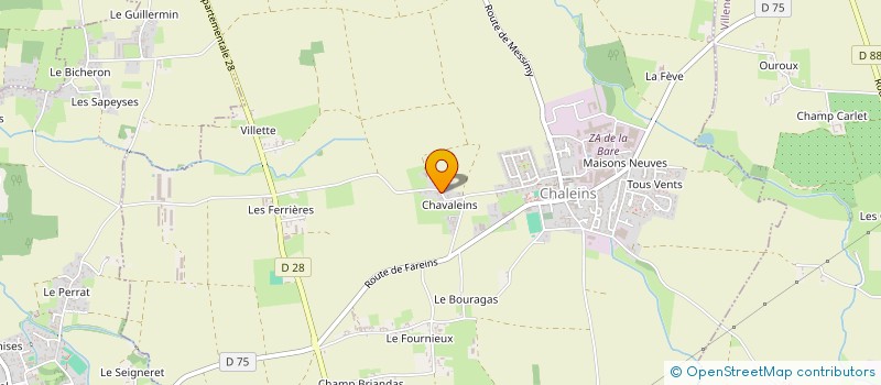 localisation de l'entreprise SCI DUPRE  CHALEINS