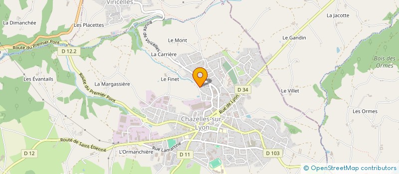 localisation de l'entreprise SCI DUPRE  CHAZELLES-SUR-LYON