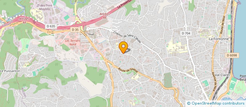 localisation de l'entreprise SCI DUPUY DES COMBES à ANTIBES