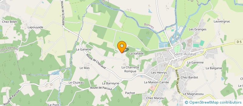 localisation de l'entreprise SCI DUREFORT  SAINT AULAYE-PUYMANGOU