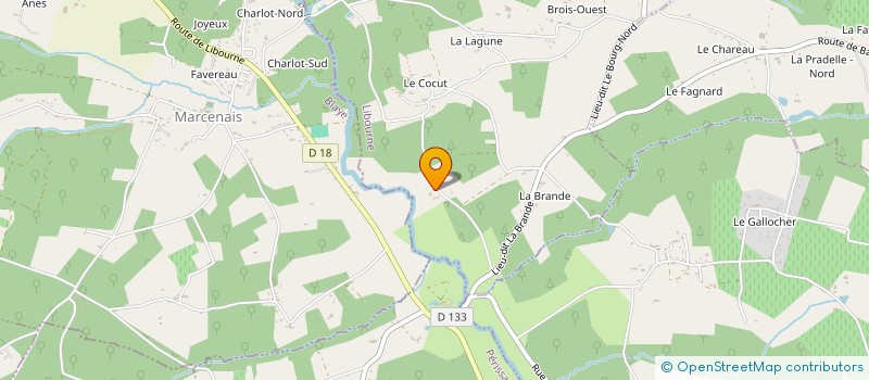 localisation de l'entreprise SCI DUROC  TIZAC-DE-LAPOUYADE