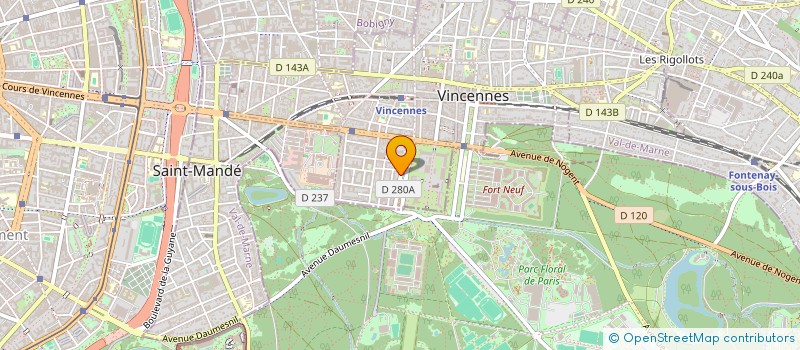 localisation de l'entreprise SCI DUROUSSEAUD VINCENNES à VINCENNES