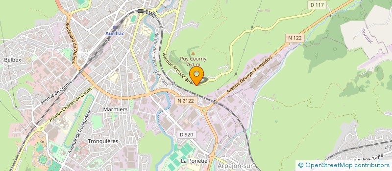 localisation de l'entreprise SCI DUSSOL à AURILLAC