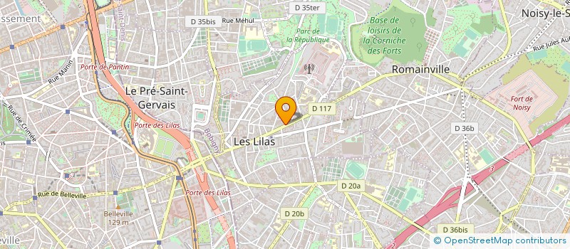 localisation de l'entreprise SCI DUSTY  LES LILAS