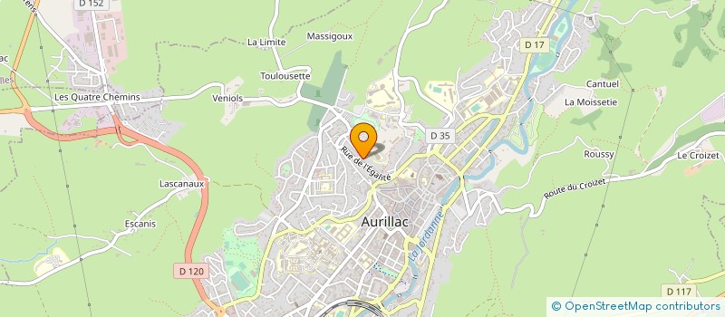 localisation de l'entreprise SCI DUTEY à AURILLAC