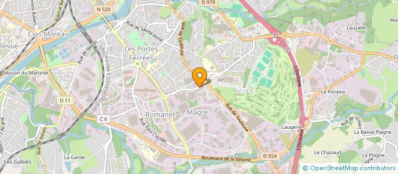 localisation de l'entreprise SCI DUTREIX à LIMOGES