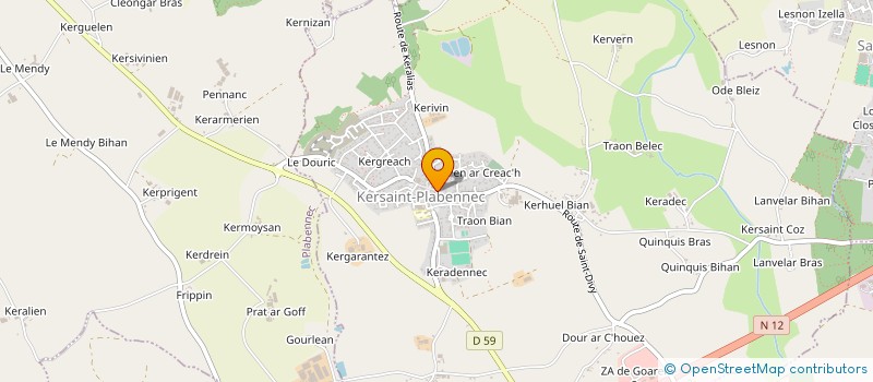 localisation de l'entreprise SCI DUVERCORS  KERSAINT-PLABENNEC