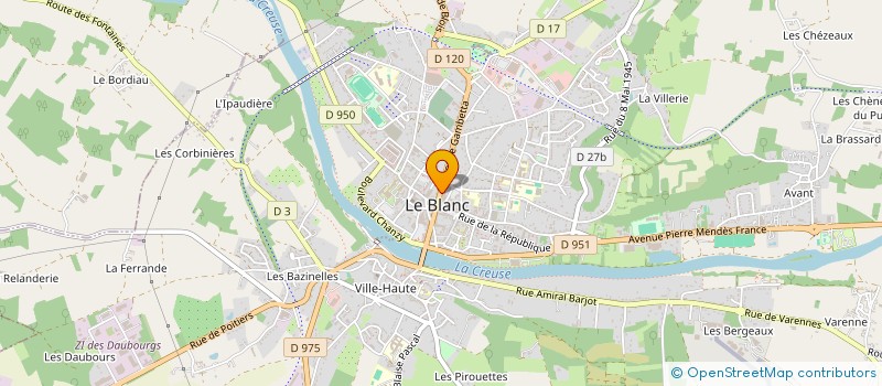 localisation de l'entreprise SCI DUVERGER à LE BLANC