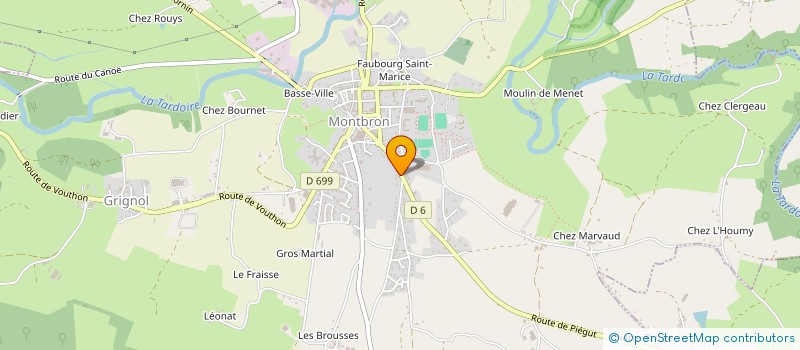 localisation de l'entreprise SCI DV  MONTBRON