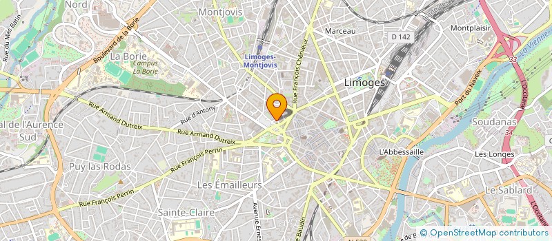 localisation de l'entreprise SCI DVA à LIMOGES