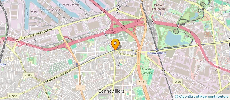 localisation de l'entreprise SCI DYNAMIC à GENNEVILLIERS
