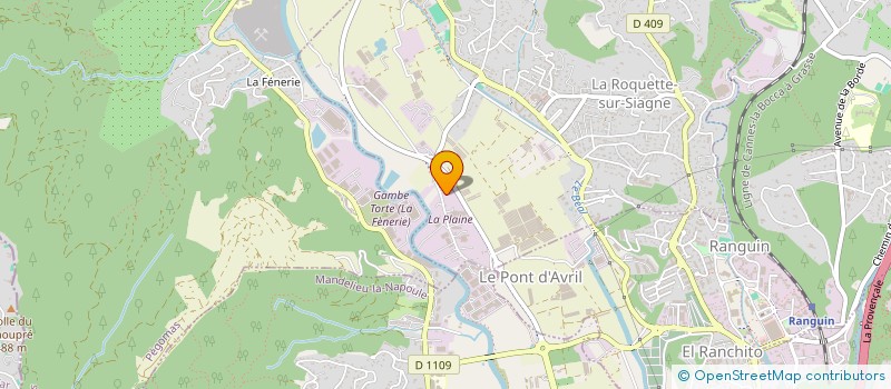 localisation de l'entreprise SCI DYNI SOS à LA ROQUETTE-SUR-SIAGNE