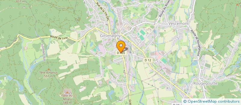 localisation de l'entreprise SCI DZ  GIROMAGNY