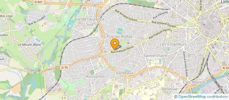 localisation de l'entreprise SCI E.B.M. à LIMOGES