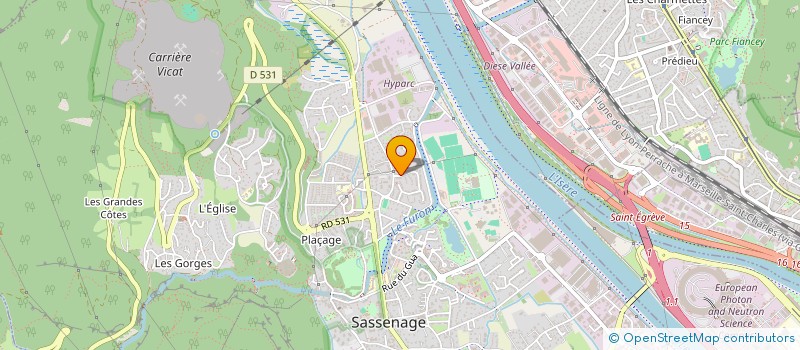 localisation de l'entreprise SCI E.B.S.P.  SASSENAGE