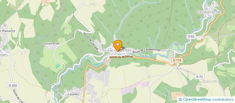 localisation de l'entreprise SCI E.C.M.  CUXAC-CABARDES