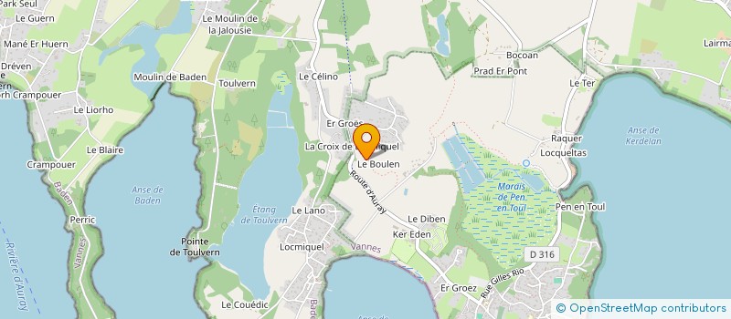 localisation de l'entreprise SCI E.F.L.M.  LARMOR-BADEN