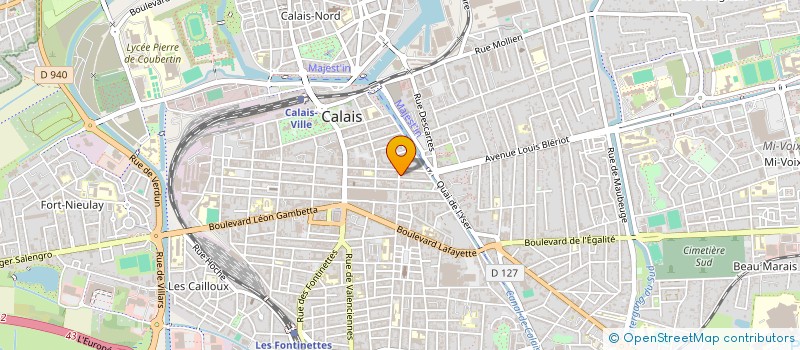 localisation de l'entreprise SCI E.F.S.  CALAIS