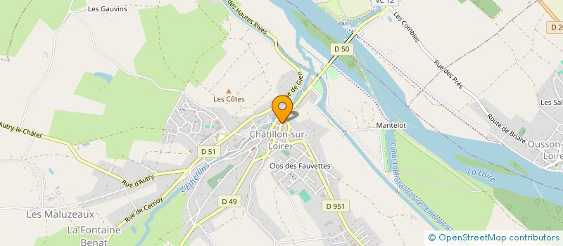 localisation de l'entreprise SCI E.J.C. à CHATILLON-SUR-LOIRE