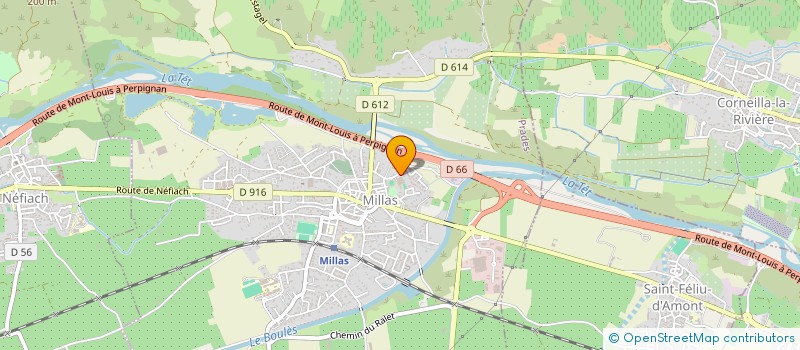 localisation de l'entreprise SCI E.J.C.  MILLAS