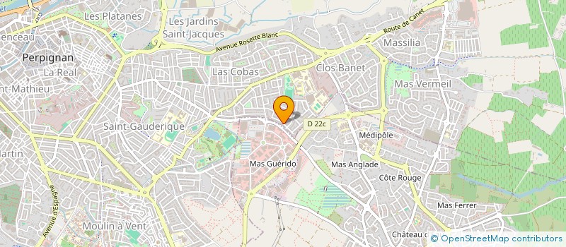 localisation de l'entreprise SCI E.J.MANE à PERPIGNAN