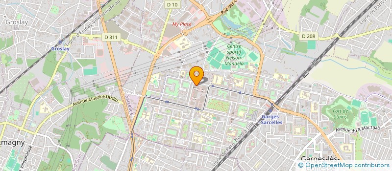 localisation de l'entreprise SCI E L E à SARCELLES
