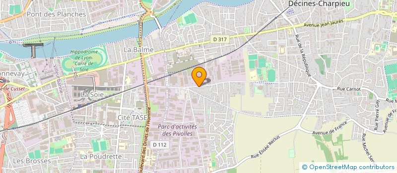 localisation de l'entreprise SCI E.M.E.L.  DECINES-CHARPIEU