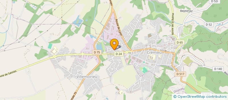 localisation de l'entreprise SCI E.M.M.A.  CREMIEU