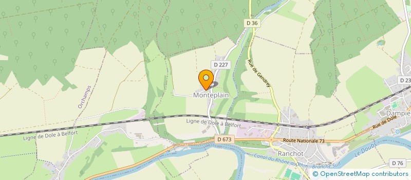 localisation de l'entreprise SCI E.P.A.  MONTEPLAIN