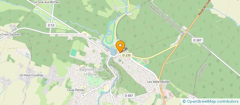 localisation de l'entreprise SCI E R M à BAGNOLES-DE-L'ORNE-NORMANDIE