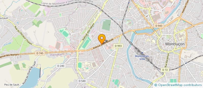 localisation de l'entreprise SCI E.S.P à MONTLUCON